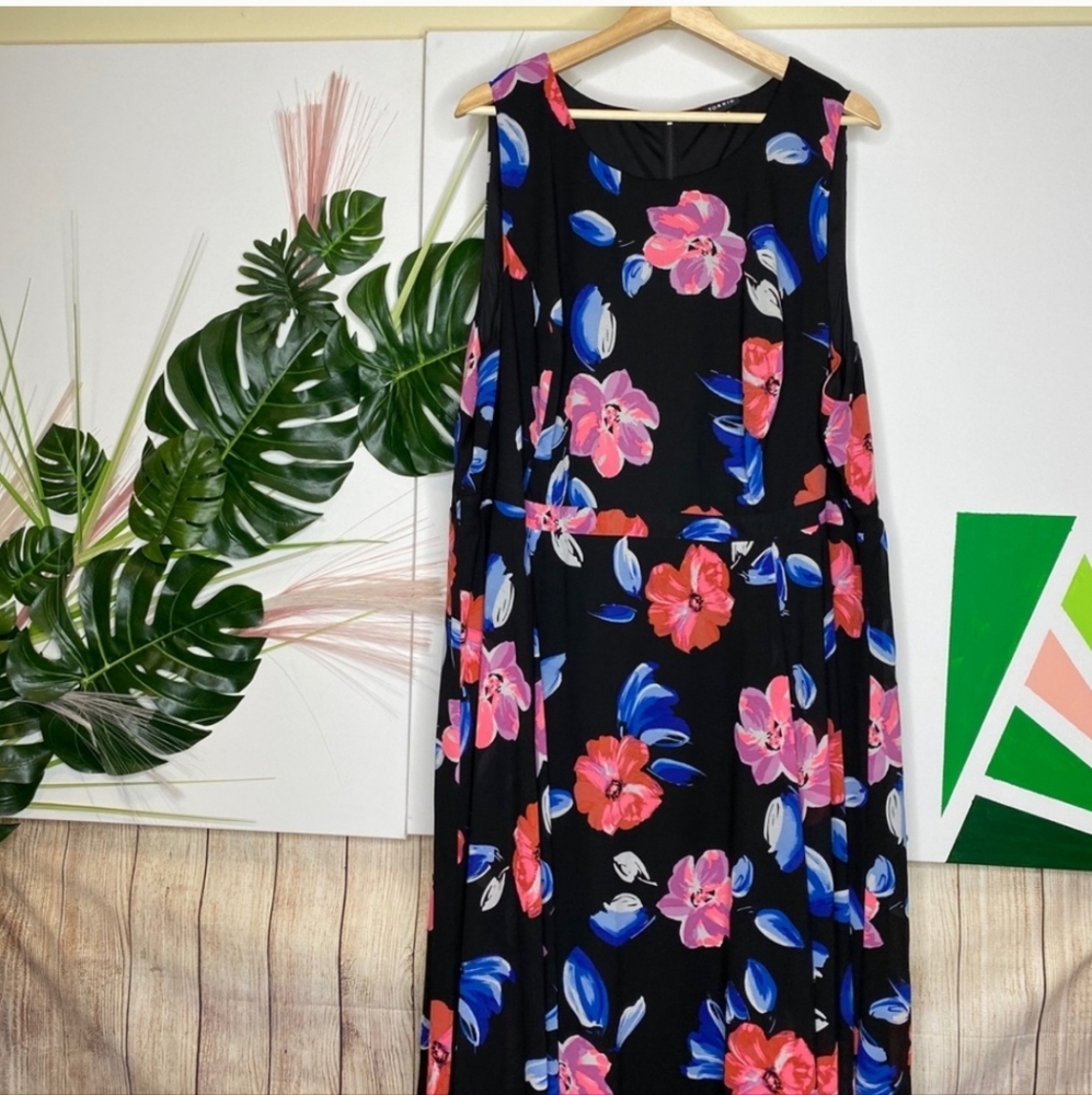 {torrid} Floral Georgette High Neck Maxi D…